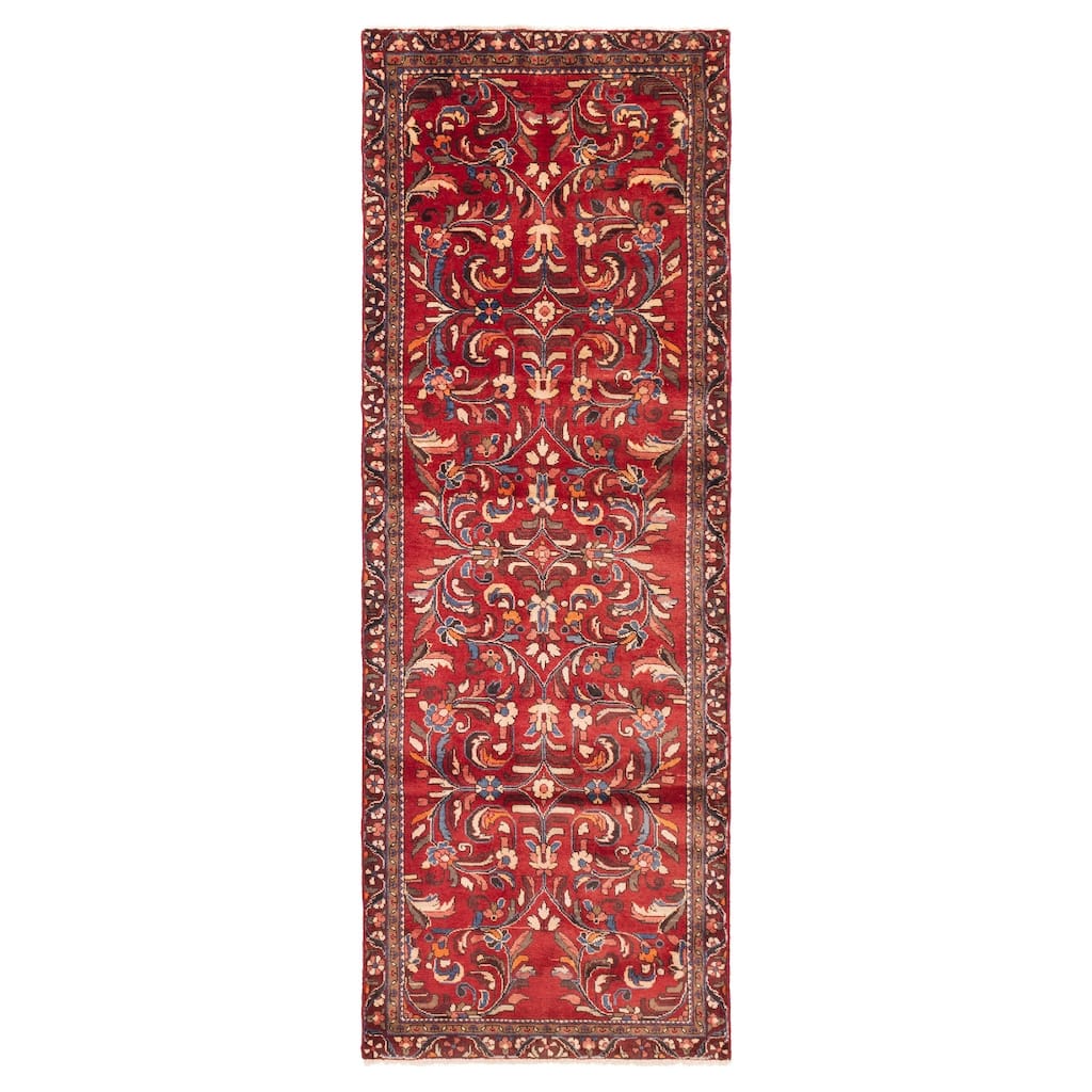 ECARPETGALLERY Hand-knotted Andelz Red Wool Rug - 3'5 x 10'2