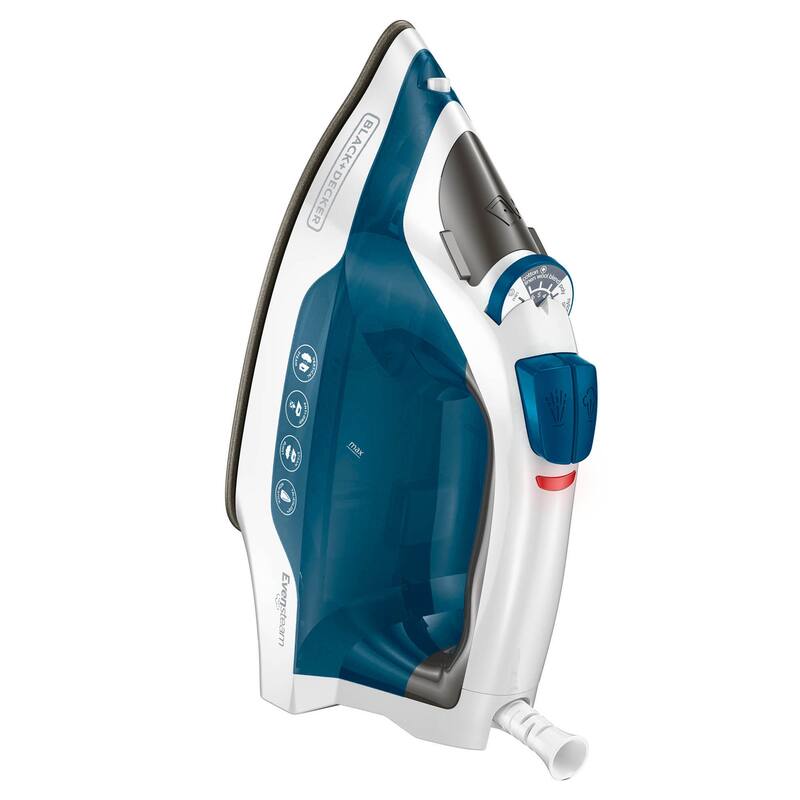 Compact Nonstick Iron with Even Steam in Blue