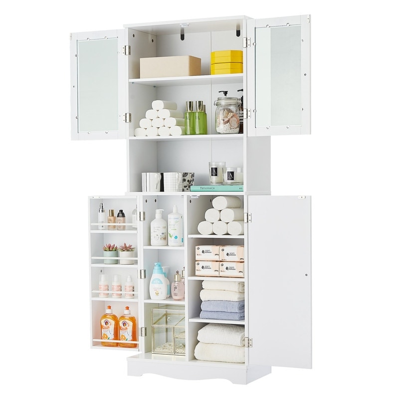 contemporary large tall bathroom storage cabinet