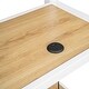 preview thumbnail 10 of 14, 61"H White Full Size Loft Bed with Open Frame Desk, Two 2-Tier Storage Shelves