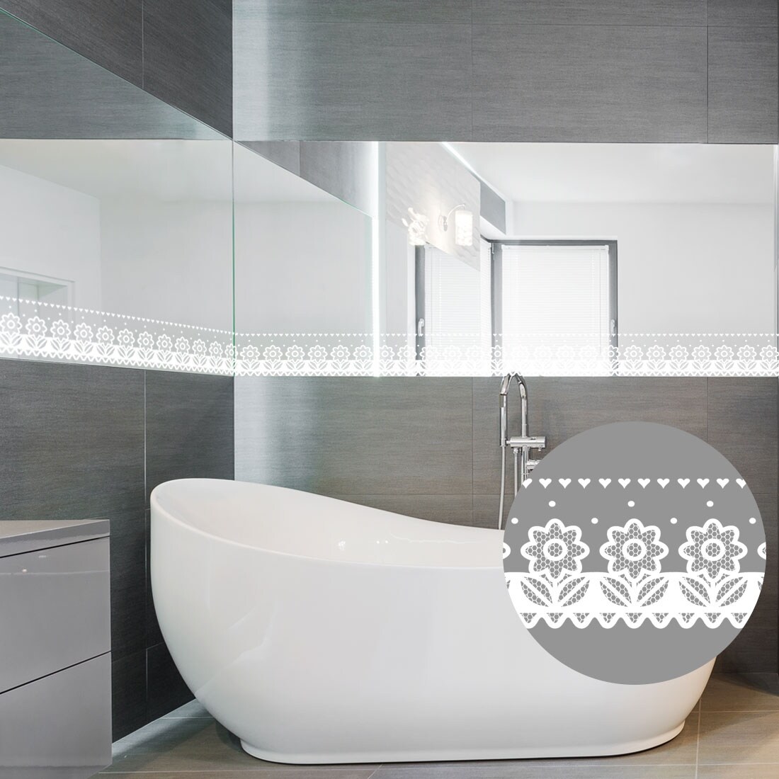 Shop Wall Paper Border Self Sticker Pvc Clear Sun Flower Pattern