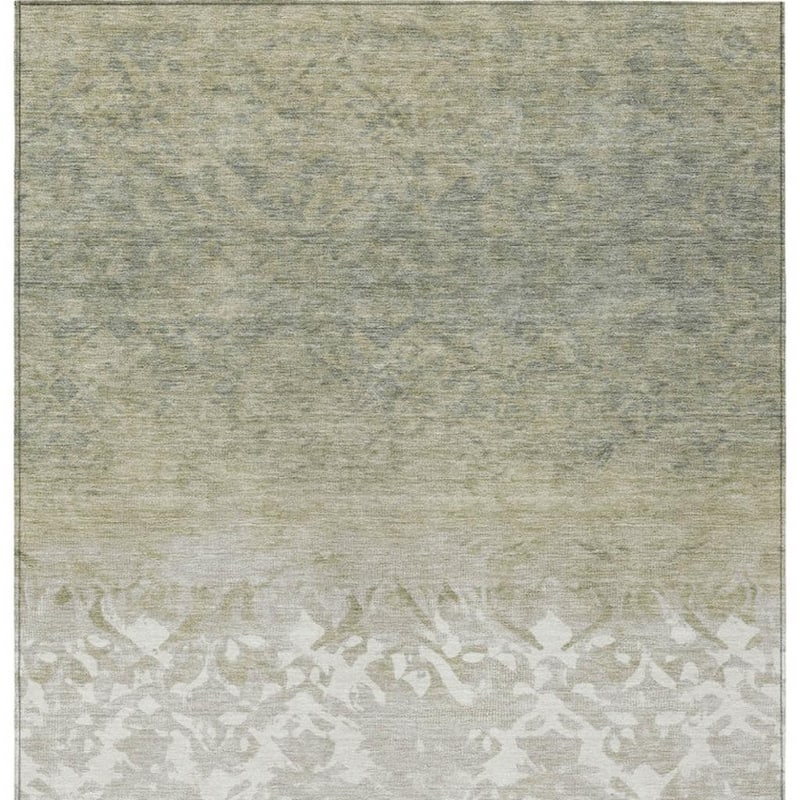 HomeRoots Damask Transitional Rectangle Outdoor Rug