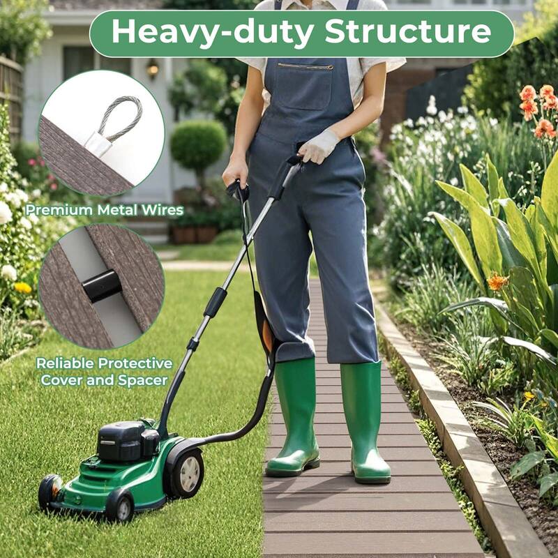 Costway 8 FT Outdoor Pathway with HDPE Frame Non-slip Surface Metal - See Details