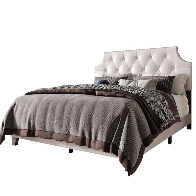 Clayfell Mexico Tufted Upholstered Platform Bed