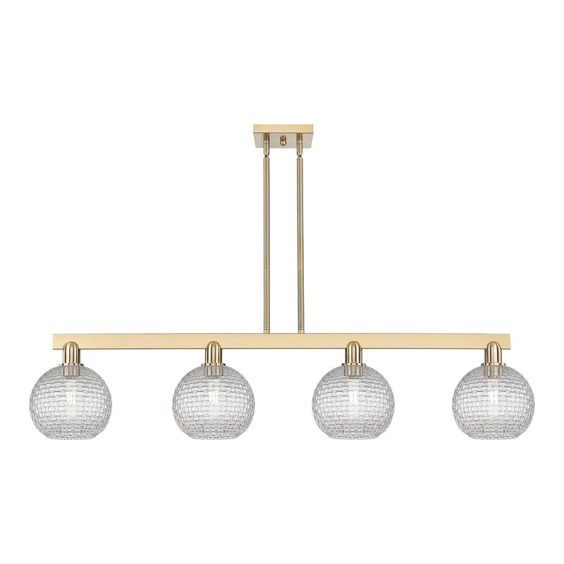 Innovations Lighting Endless Possibilities Arcadia - Athens - 4 Light 51" Basketweave Stem Hung Island Light