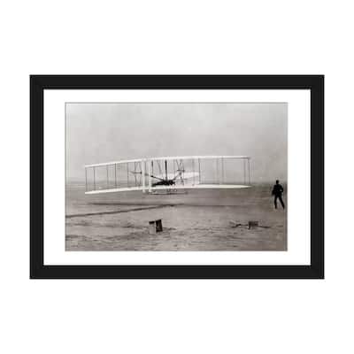 iCanvas "1903 Wright Brothers' Plane Taking Off At Kitty Hawk North Carolina USA" by Vintage Images