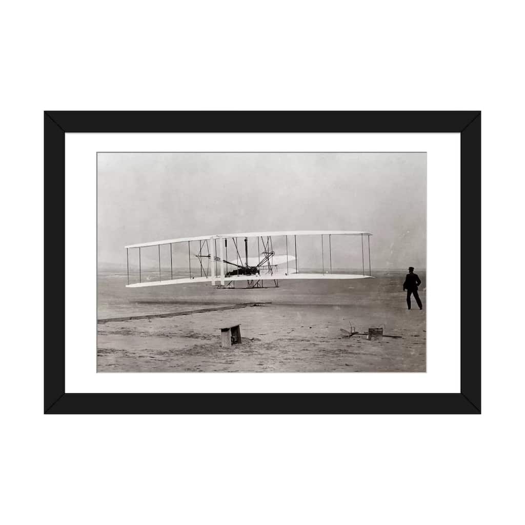 iCanvas "1903 Wright Brothers' Plane Taking Off At Kitty Hawk North Carolina USA" by Vintage Images