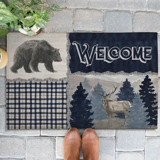 Laural Home Blue Cliff Mountain Outdoor Door Mat