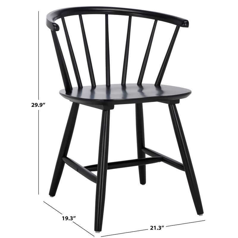 SAFAVIEH Zana Spindleback Windsor Dining Room Chair (Set of 2) - 21.3" W x 19.3" L x 29.9" H - 21"W x 19"D x 30"H