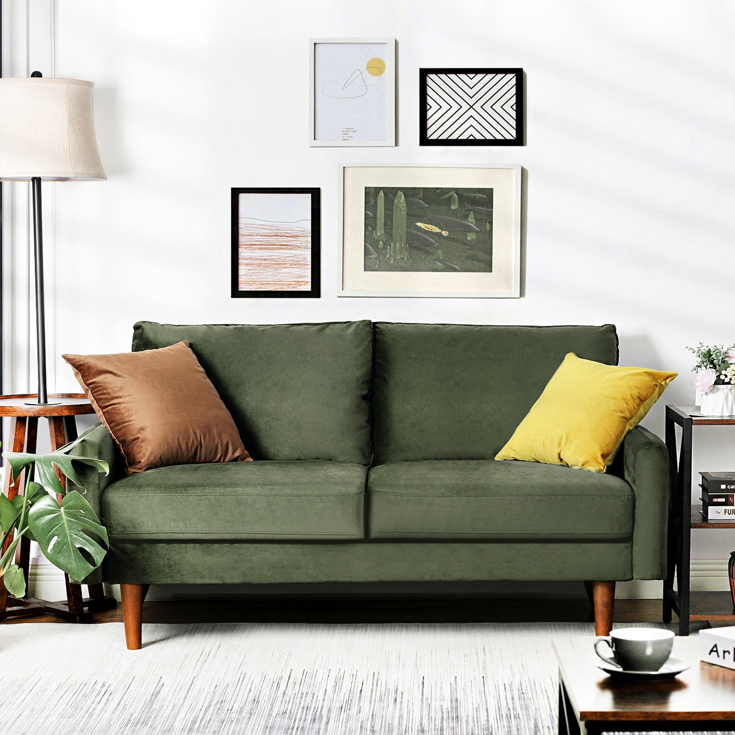 Round arm store settee