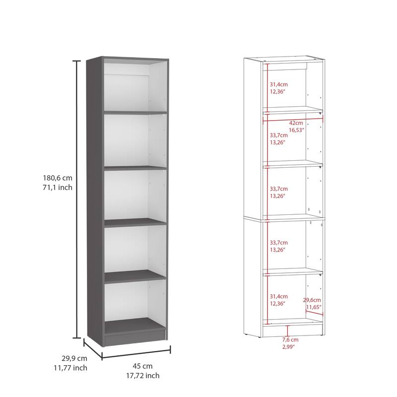 2 Piece Home Bookcase Set, 42" Wide with 10 Shelves, Living Room Set