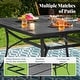 preview thumbnail 5 of 18, MAISON ARTS Patio Dining Set 9 Pieces, Outdoor Dining Set for 8, 60" Square Metal Dining Table with 8 Textilene Dining Chairs