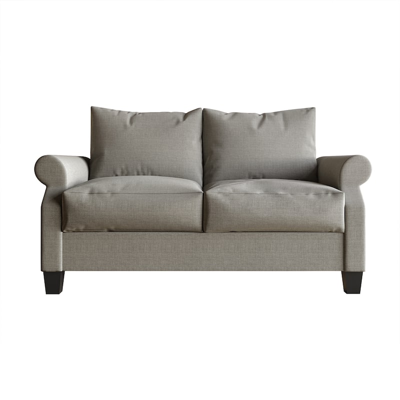 CraftPorch Classic Linen Upholstered Loveseat - Grey