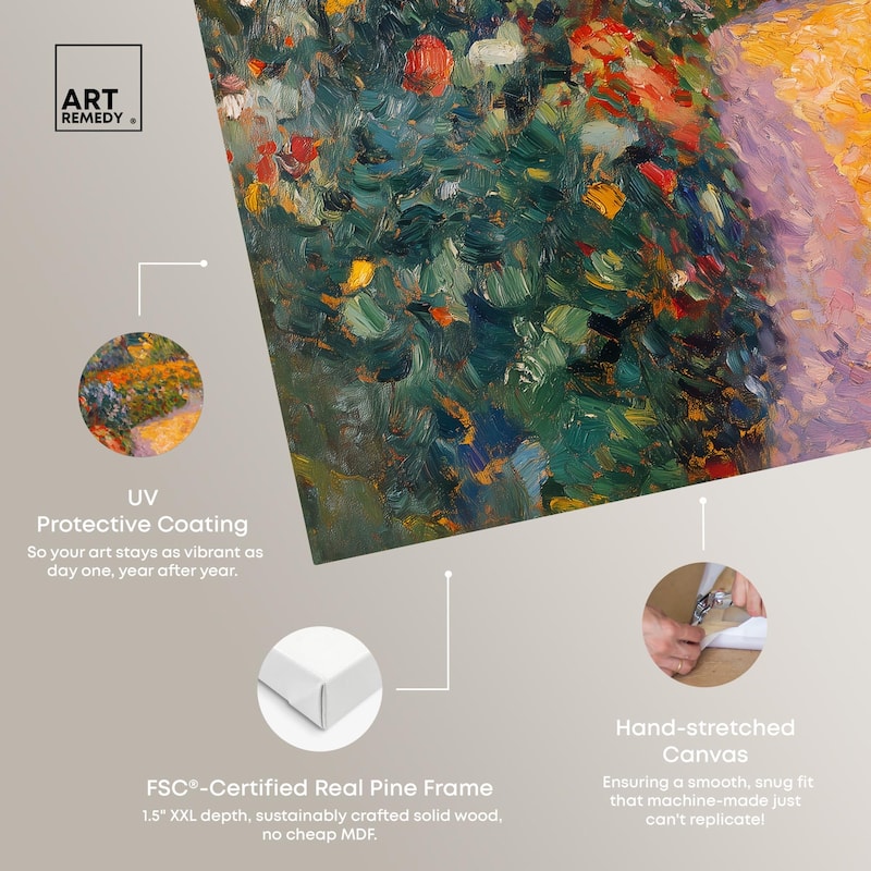 Sunlit Sanctuary Canvas by Art Remedy, Gallery Wrapped