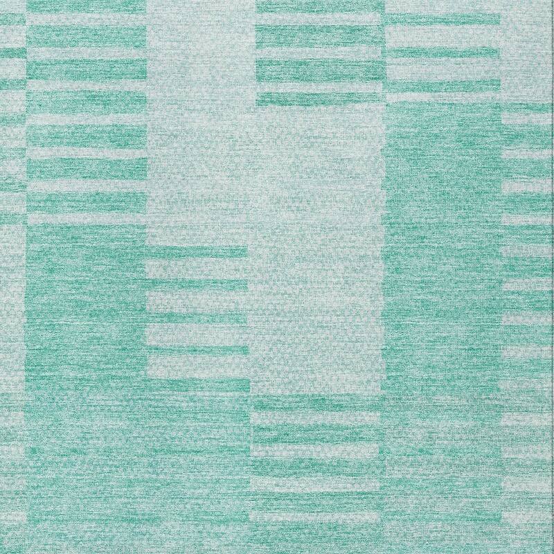 HomeRoots Striped Transitional Rectangle Outdoor Rug
