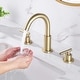 preview thumbnail 14 of 31, 8 Inch Widespread Bathroom Sink Faucet 3 Holes Bathroom Faucet Double Handle Modern Basin Vanity Faucets Deck Mounted No Drain