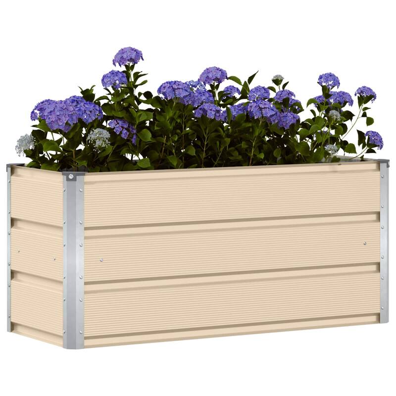 vidaXL Planter in Steel - 39.37 x 15.75 x 17.72"