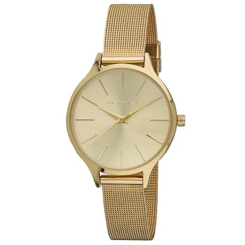 Vernier Womens Round Case Long Index Mesh Strap Watch -4 Colors Available