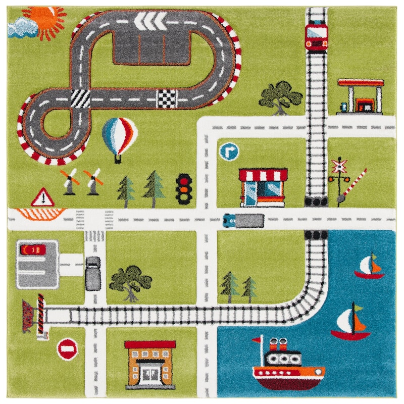 SAFAVIEH Carousel Kids Koika Neighborhood Road Rug