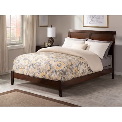 Portland King Foundation Bed Frame in Walnut