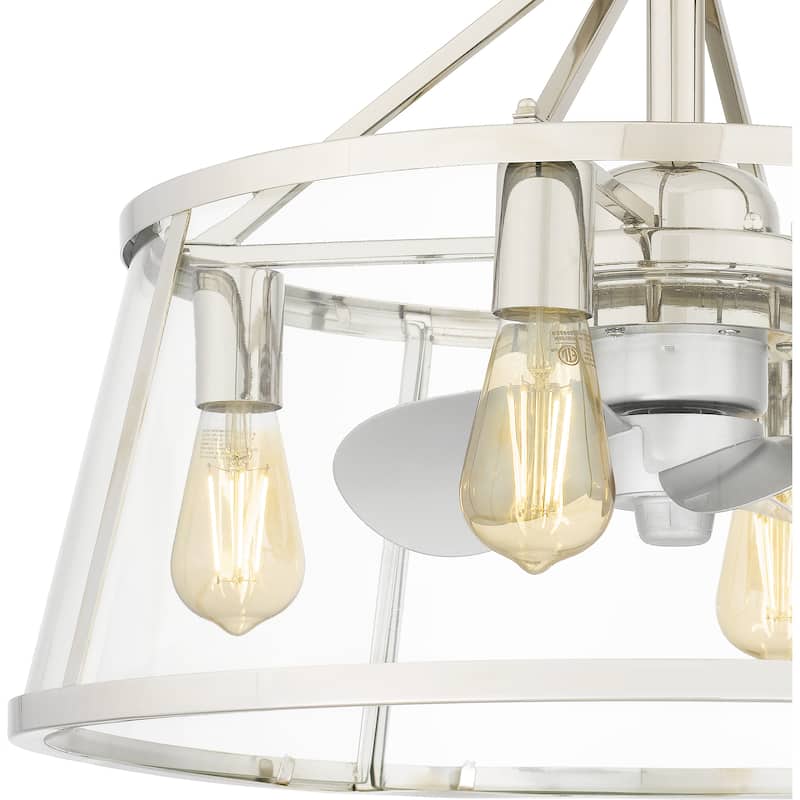 Barlow 4-Light Polished Nickel Fan Light - Polished Nickel