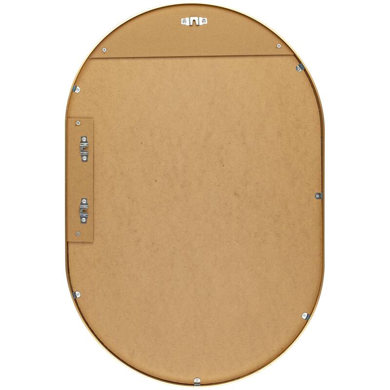 Livabliss Aranya Modern Aluminum Oval Pill-Shaped Accent Mirror