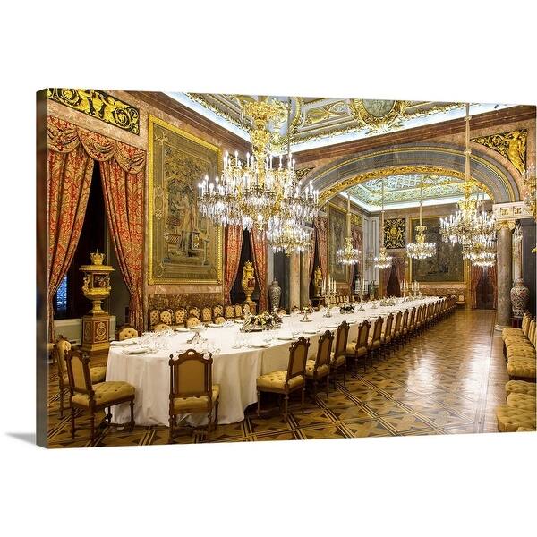 Shop Madrid Dining Room In Royal Palace Spain Canvas Wall Art