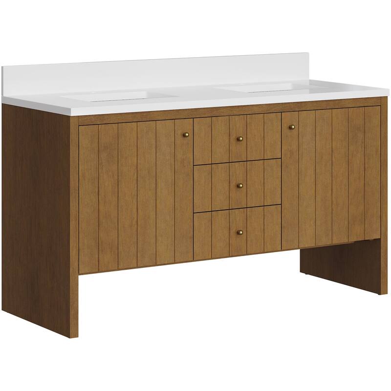 James Martin Vanities 435-V60D-1WZ Hudson 60" Free Standing Double