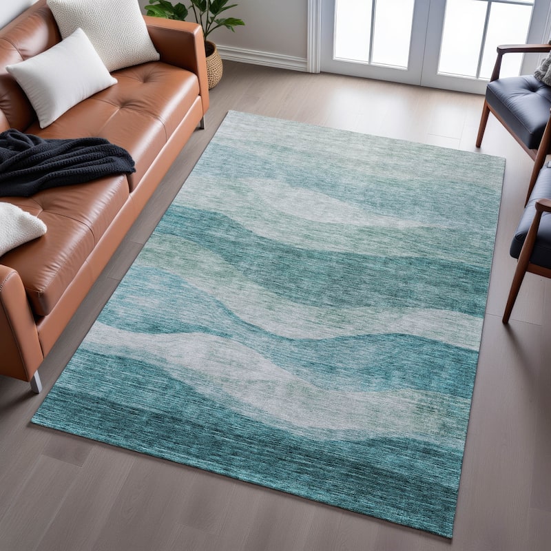 Premium Washable Super Soft Cool Modern Wvave Mayfield Rug