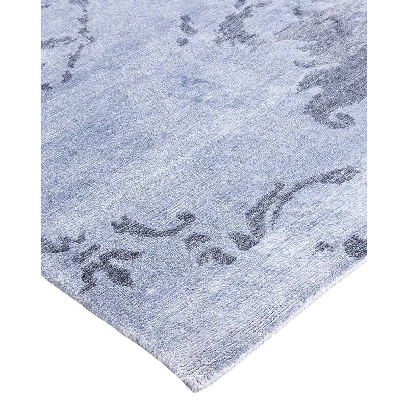 Modern One-of-a-Kind Hand-Knotted Area Rug - Ivory, 9' 1" x 12' 1" - 9' 1" x 12' 1"
