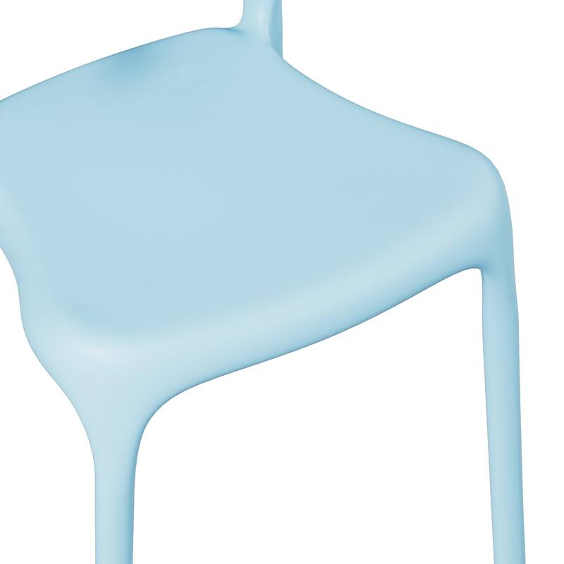 Javlergo 4-Pack Stackable Plastic Chairs for Indoor & Outdoor Use 250lb Capacity Horn Back Design Patio Dining Chairs