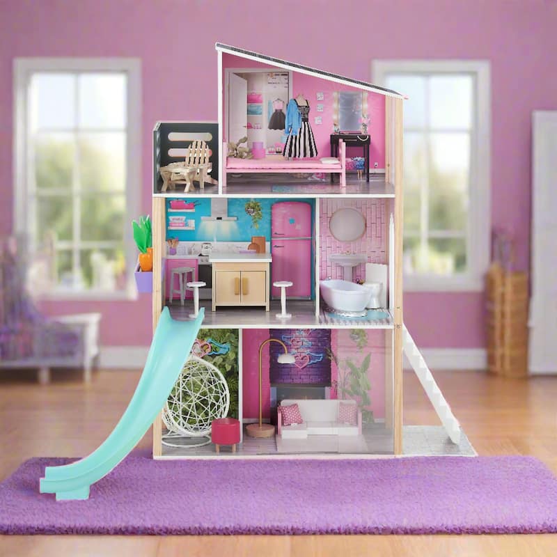 Teamson Kids Dreamland Boho Beach House & Accessories - Assembly Required - Kids