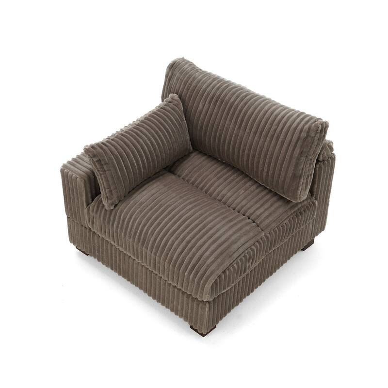 Plush Faux Fur Accent Sofa Chair