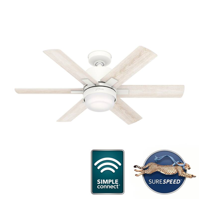Hunter 44" WiFi Radeon Ceiling Fan with LED Light Kit and Wall Control - SMART FAN!