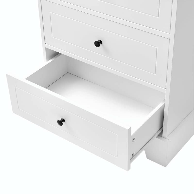 Storage Cabinet with 2 Doors and 4 Drawers