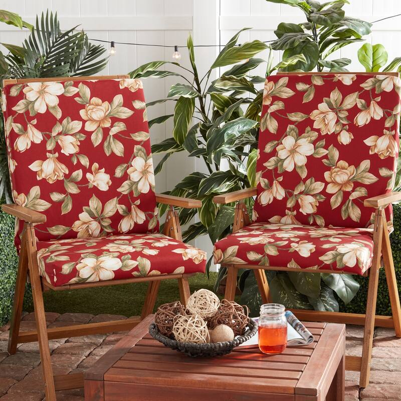 Greendale Home Fashions Outdoor High Back Chair Pad