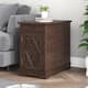 Classic Charging End Table with USB Ports and Storage - 23" in Height - 23" in Height - Brown - MDF