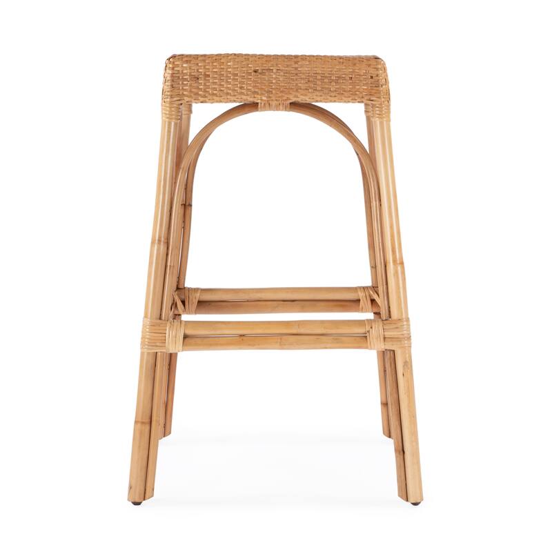 Robias Rectangular Rattan 30" Bar Stool