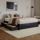 preview thumbnail 86 of 190, Barcelona Panel Platform Bed with Storage Drawers Black - Queen