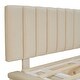 preview thumbnail 58 of 58, Velvet Platform Bed with LED Lighting and Storage, Queen Size