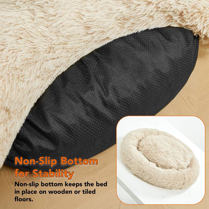 Deconovo Calming Donut Pet Bed OEKO-TEX Plush Washable