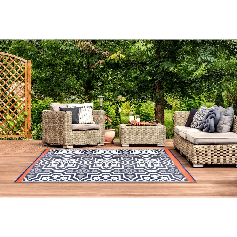 Reversible Mats Plastic Outdoor Rug for Camping, Patio, Backyard, RV, Picnic, Deck