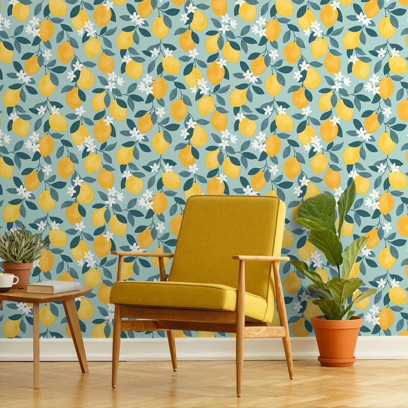 Fine Decor Inigo Seafoam Sicily Fruits Wallpaper