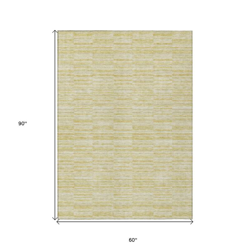 HomeRoots Striped Transitional Rectangle Outdoor Rug