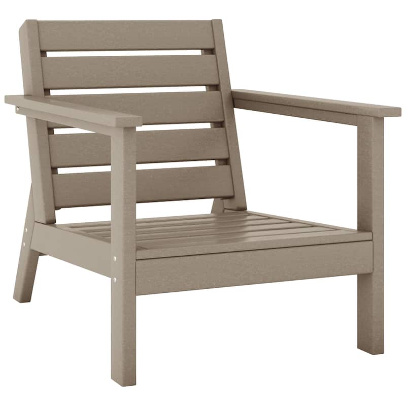 Polytrends Birchwood All Weather Poly HDPE Outdoor Patio Deep Seating Arm Chair