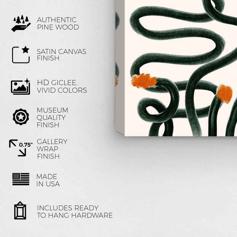 Wynwood Studio Canvas Abstract Floral Lights Black Modern & Contemporary Wall Art Canvas Print