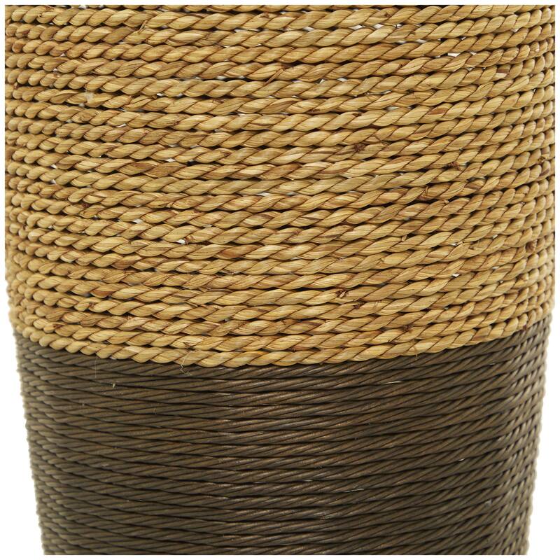 Seagrass Handmade Tall Woven Floor Vase - Brown - Roche River Decor
