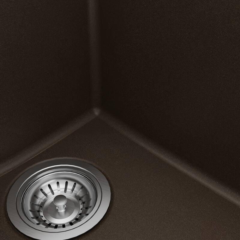 Karran 32" Undermount Large/Small Bowl Quartz Kitchen Sink Kit - 32" x 21.25" x 9"