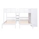 preview thumbnail 9 of 28, Full Over Twin Twin Bunk Bed with Shelves, Wardrobe and Mirror
