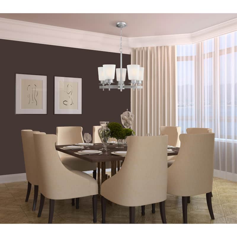 Westinghouse Lighting Reynaldo Five Light Indoor Chandelier, Brushed Nickel Finish - 5-Light